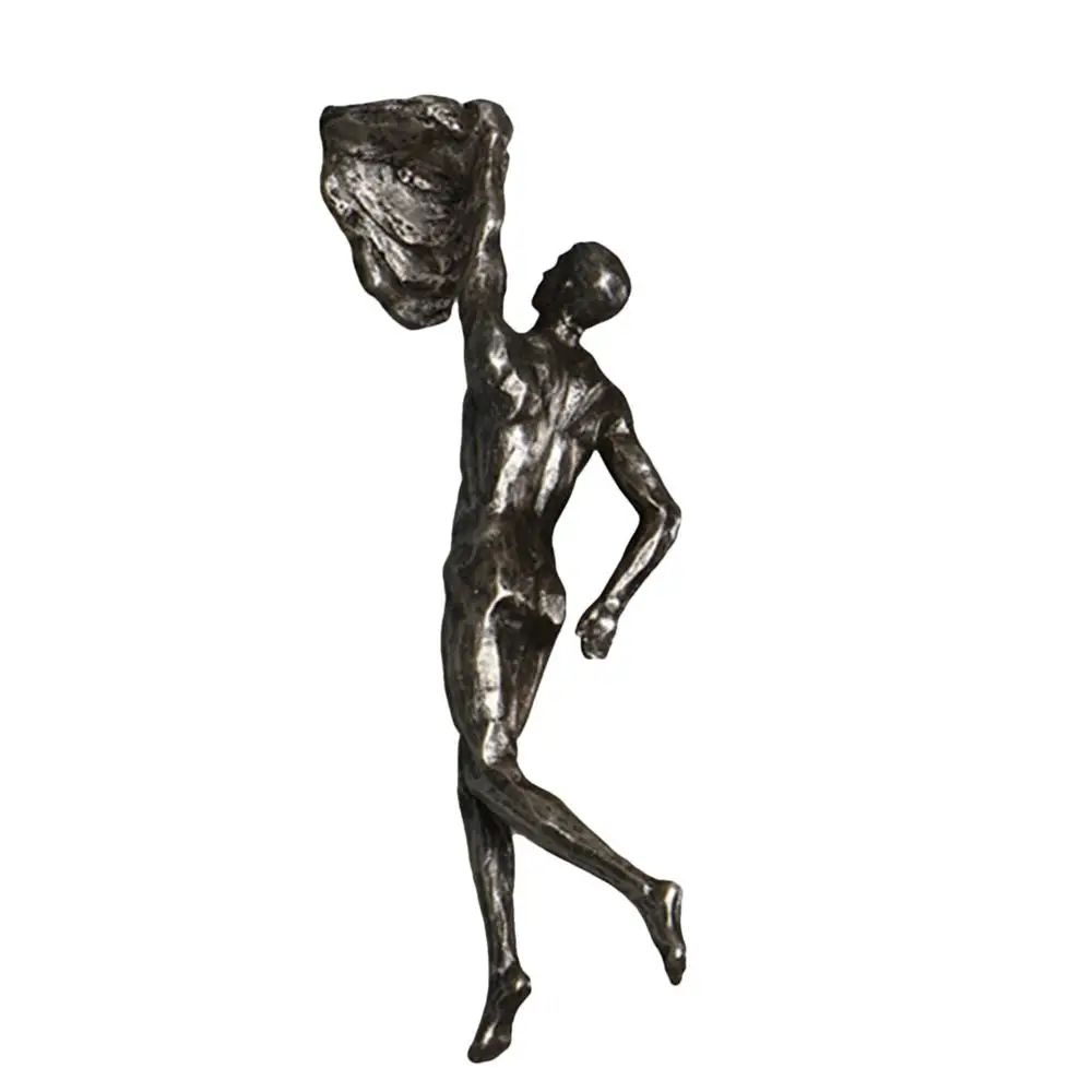 Rock Climbing Man Resin Wall Sculpture 3D Adventure Wall Art Decor 11