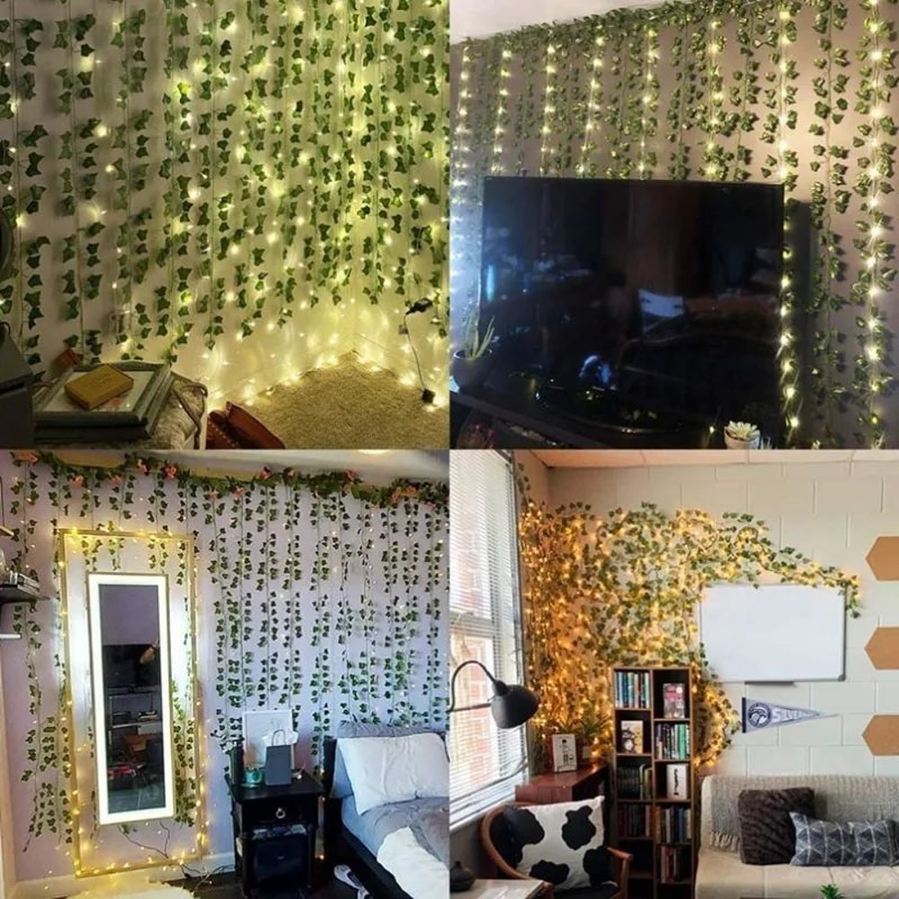 Artificial Ivy Leaf Vine Garland Realistic Hanging Greenery Decor 4