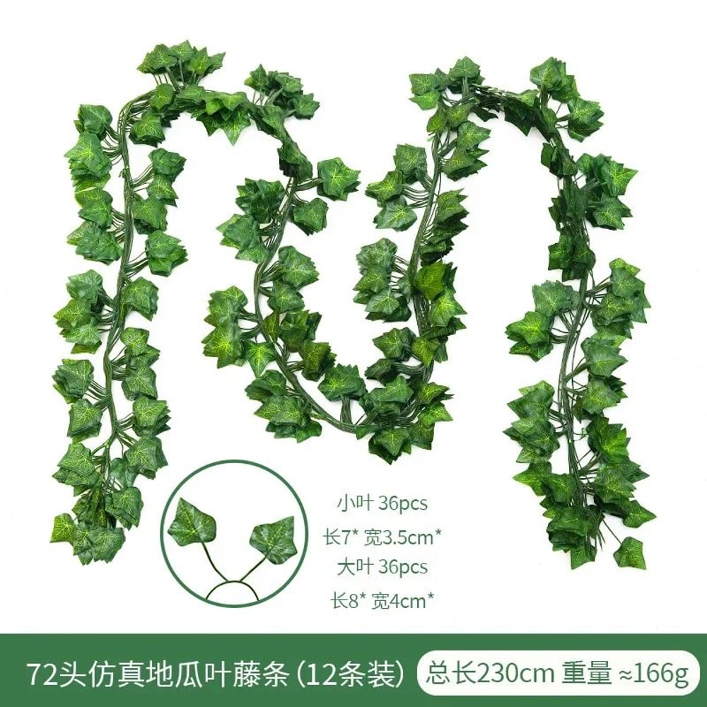 Artificial Ivy Leaf Vine Garland Realistic Hanging Greenery Decor 6