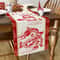 Chinese New Year Dragon Linen Table Runner Spring Festival Dining Decor 1