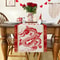 Chinese New Year Dragon Linen Table Runner Spring Festival Dining Decor 4