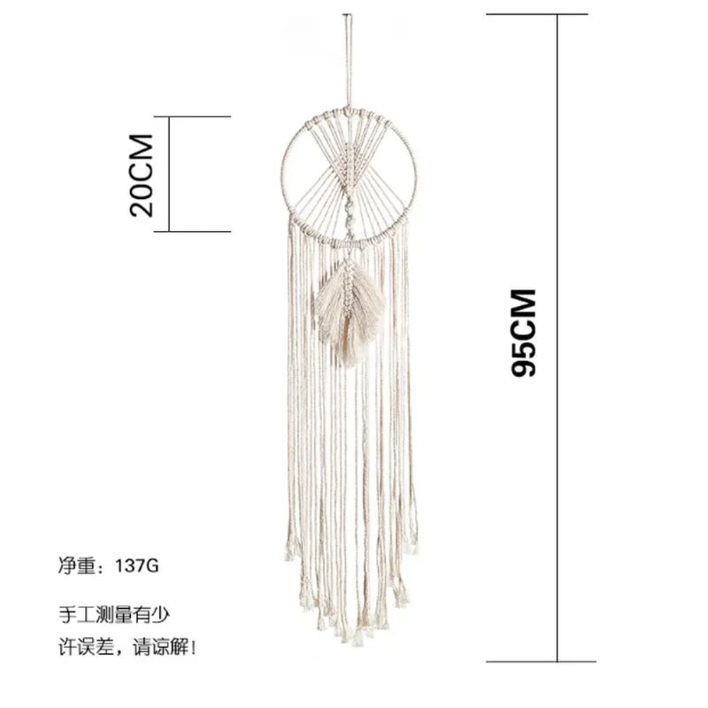 Macrame Dream Catcher Wall Tapestry Boho Nordic Eid Ramadan Decor 5
