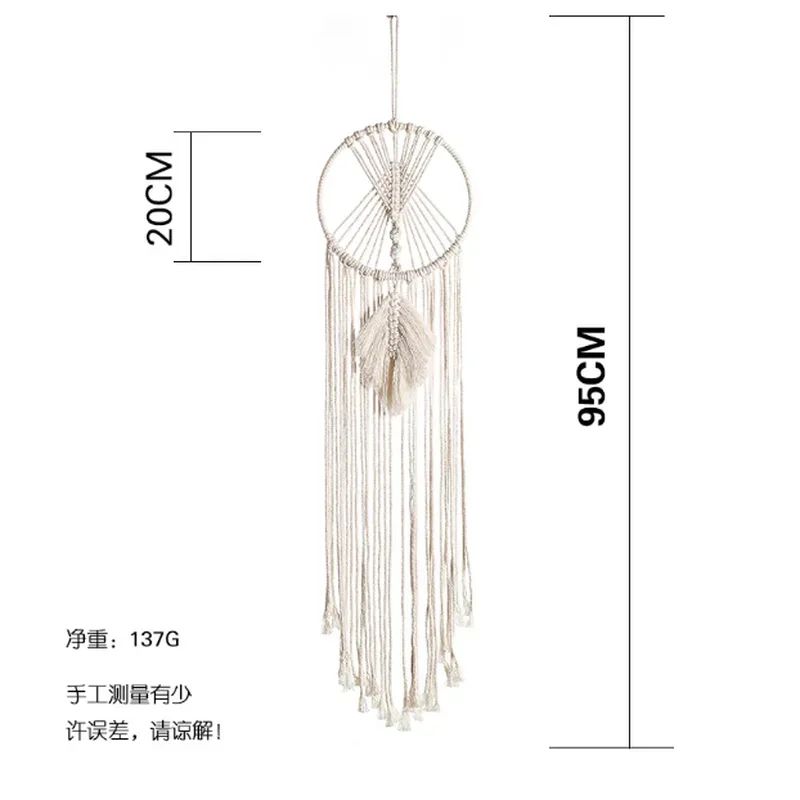Macrame Dream Catcher Wall Tapestry Boho Nordic Eid Ramadan Decor 5