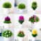 Artificial Green Bonsai Plant Mini Potted Faux Tree Home Decor 0