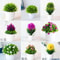 Artificial Green Bonsai Plant Mini Potted Faux Tree Home Decor 0