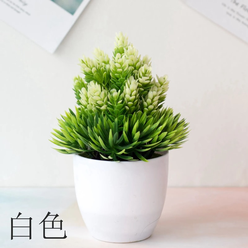 Artificial Green Bonsai Plant Mini Potted Faux Tree Home Decor 18