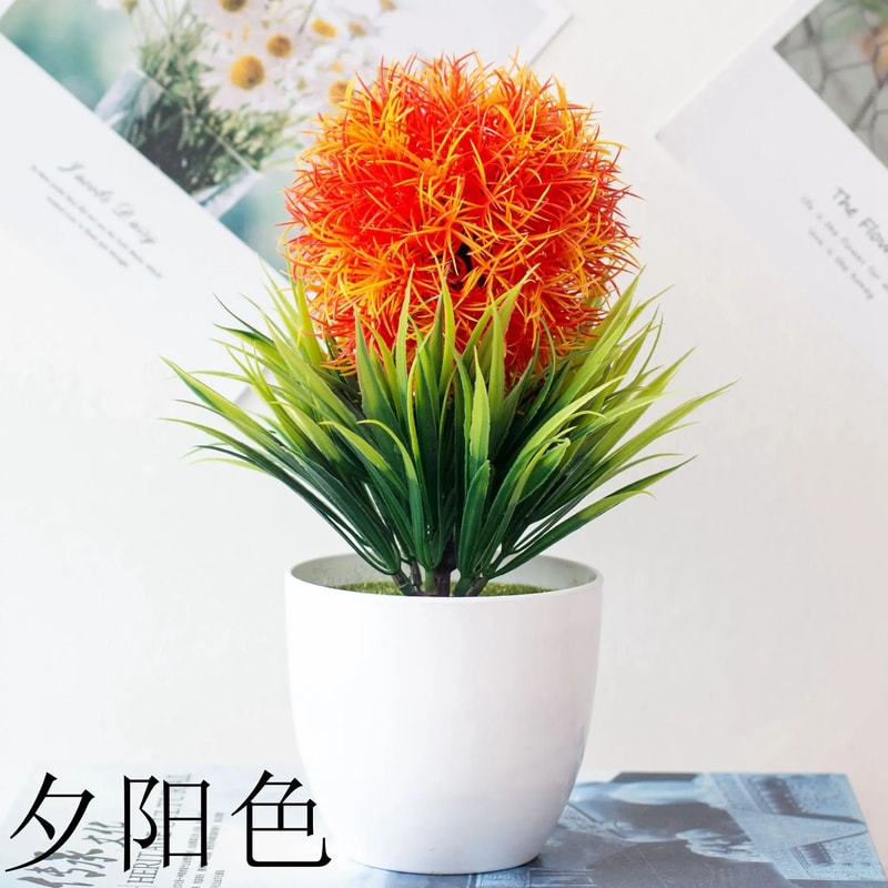 Artificial Green Bonsai Plant Mini Potted Faux Tree Home Decor 23