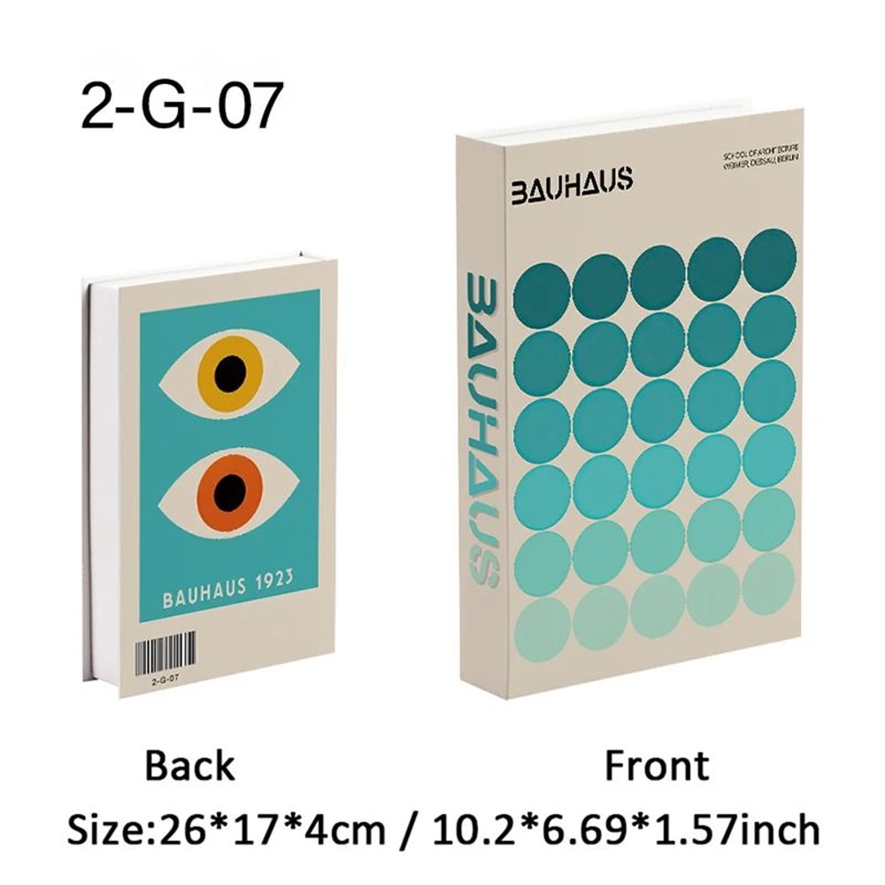 Matisse Decorative Book Storage Box Abstract Coffee Table Faux Book Decor 12