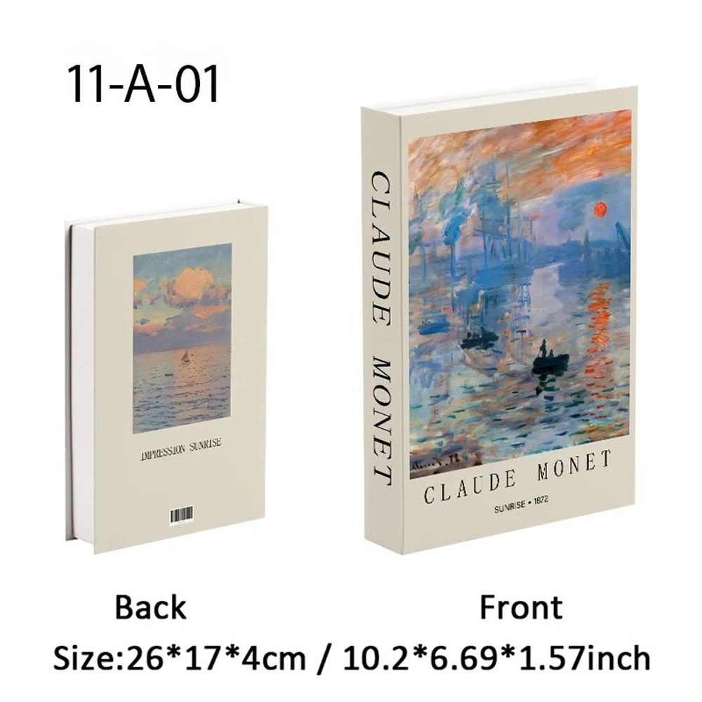 Matisse Decorative Book Storage Box Abstract Coffee Table Faux Book Decor 24