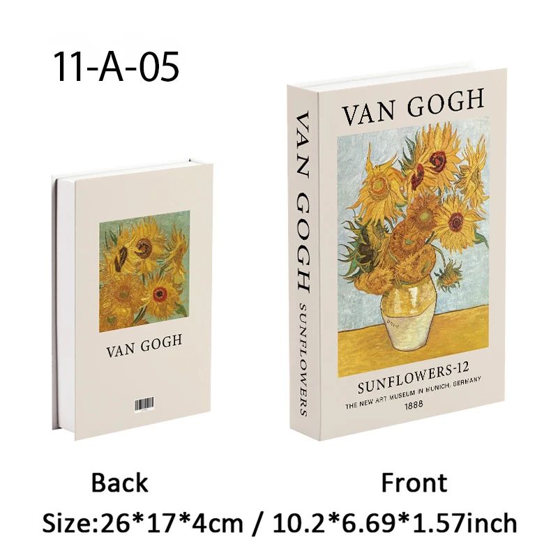 Matisse Decorative Book Storage Box Abstract Coffee Table Faux Book Decor 25