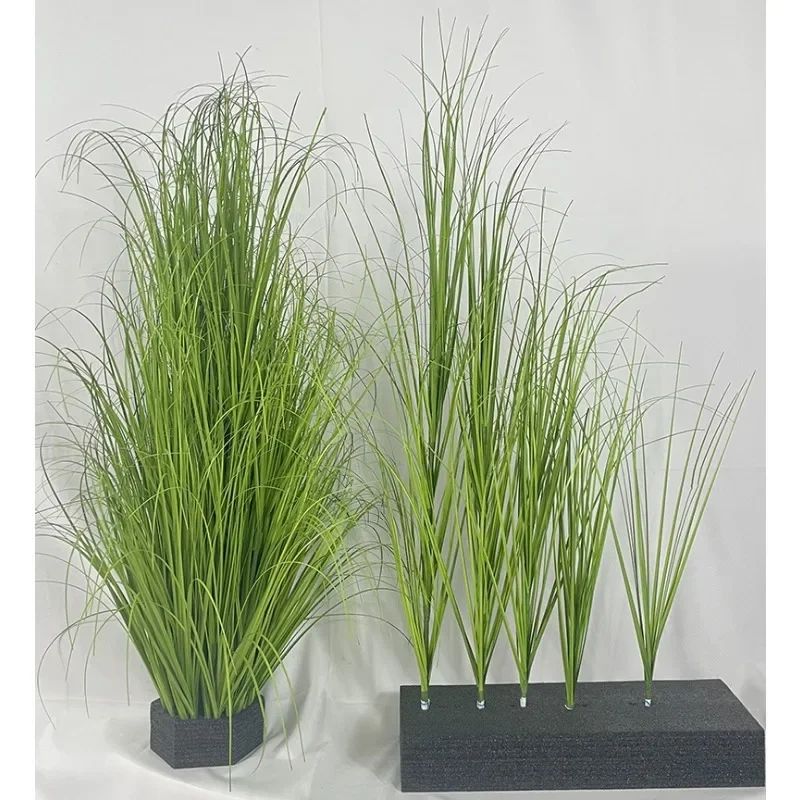 Artificial Grass Bush Decor Mini Faux Greenery Landscape Plants 5