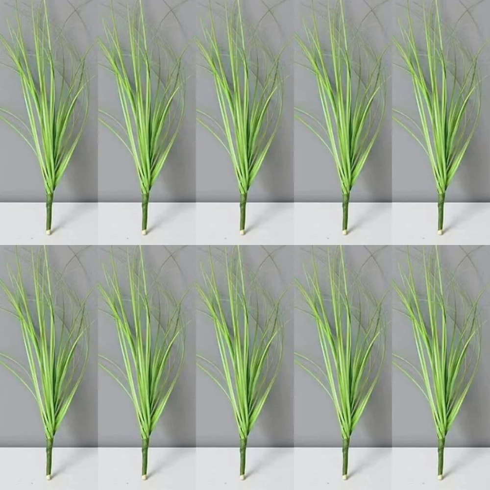 Artificial Grass Bush Decor Mini Faux Greenery Landscape Plants 19