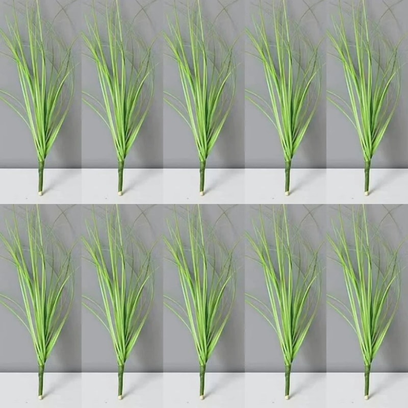 Artificial Grass Bush Decor Mini Faux Greenery Landscape Plants 19
