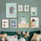Laundry Girl Canvas Wall Art Nordic Bathroom Poster Print Home Decor 0