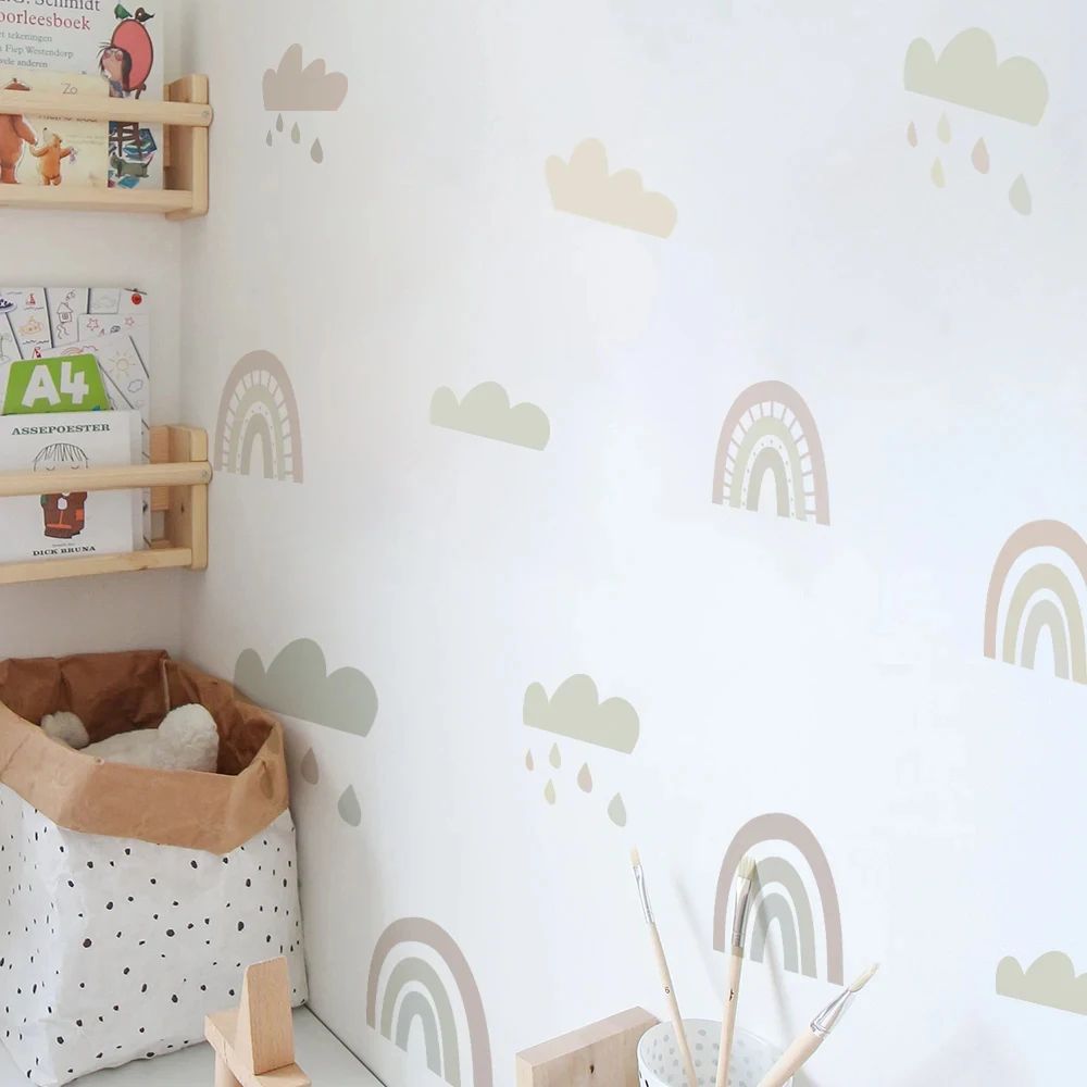 Rainbow Wall Stickers For Kids Peel Stick Vinyl Nursery Room Decor 36pcs 4