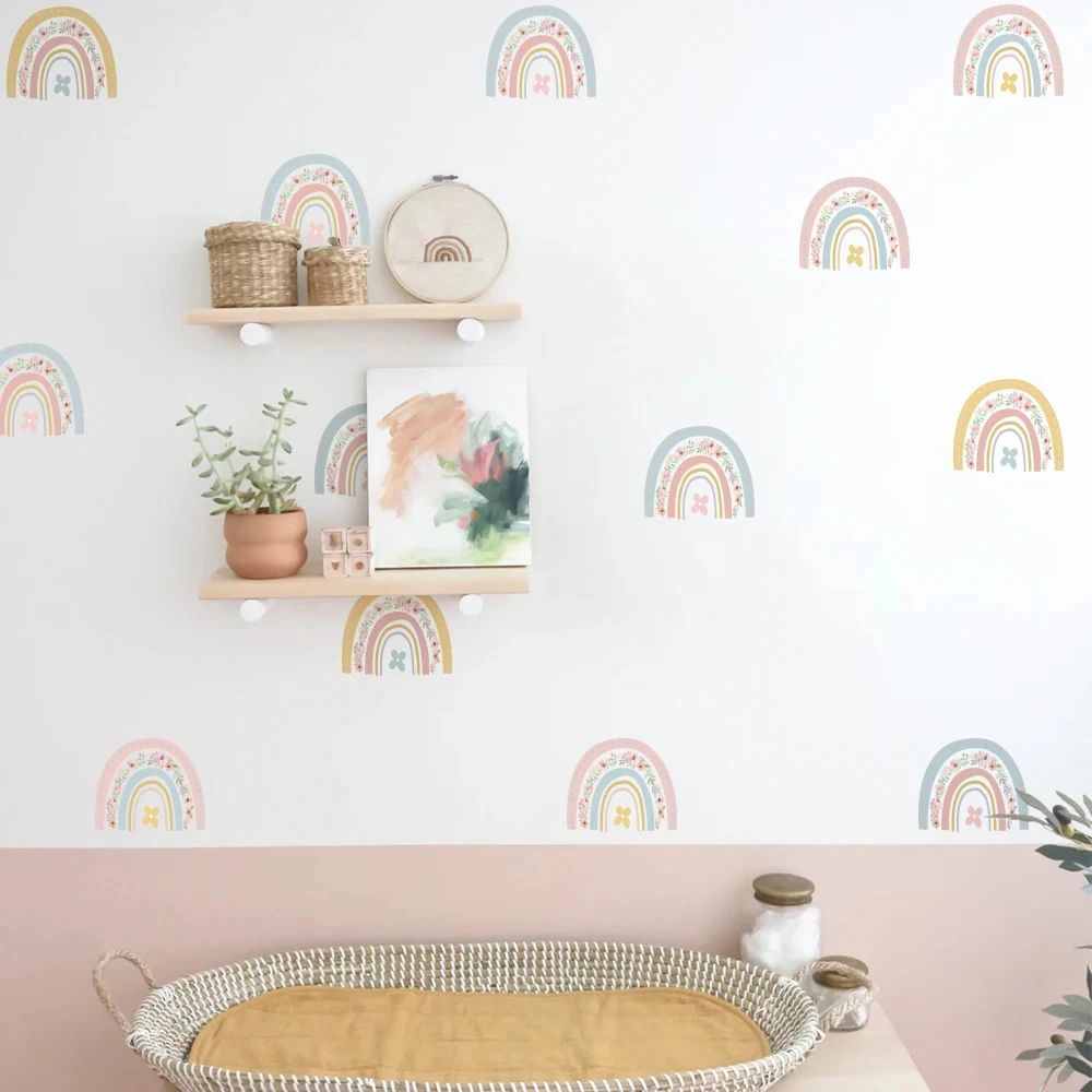 Rainbow Wall Stickers For Kids Peel Stick Vinyl Nursery Room Decor 36pcs 5