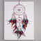 Handmade FiveRing Dream Catcher Wall Hanging Boho Feather Bead Home Decor 4