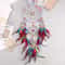 Handmade FiveRing Dream Catcher Wall Hanging Boho Feather Bead Home Decor 2
