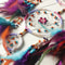 Handmade FiveRing Dream Catcher Wall Hanging Boho Feather Bead Home Decor 5