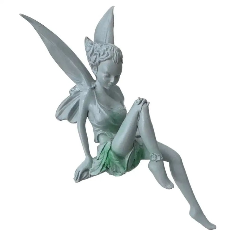Flute Playing Fairy Garden Statue Angel Resin Outdoor Lawn Sculpture Decor 6