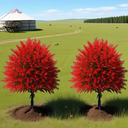 red lavender artificial stake plant – outdoor garden decor faux flower