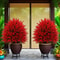 Red Lavender Artificial Stake Plant Outdoor Garden Decor Faux Flower 1