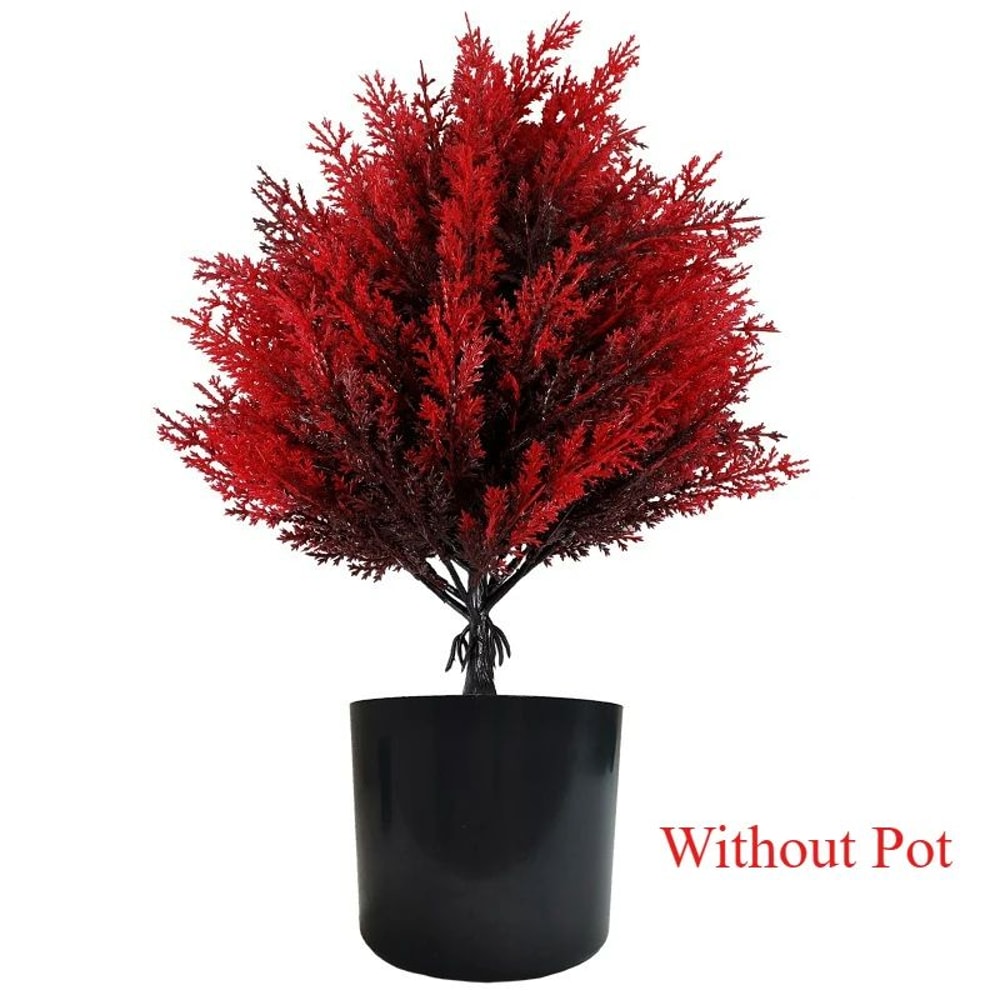 Red Lavender Artificial Stake Plant Outdoor Garden Decor Faux Flower 6