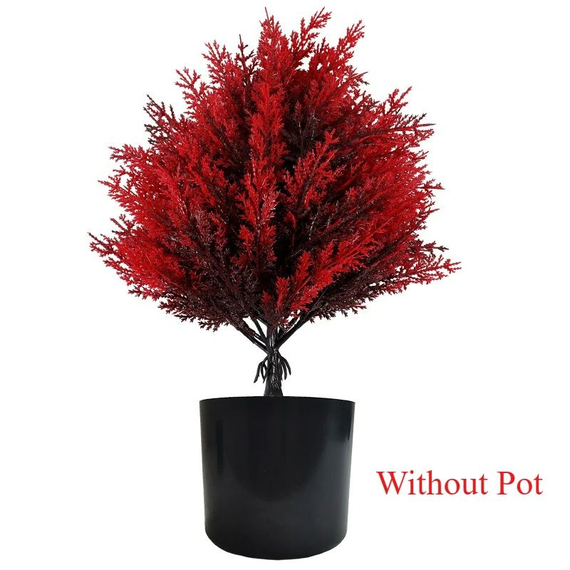 Red Lavender Artificial Stake Plant Outdoor Garden Decor Faux Flower 6