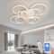 Modern Dimmable LED Chandelier Ceiling Light With Remote App Control Black White Acrylic Aluminu 4