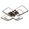 Modern Dimmable LED Chandelier Ceiling Light With Remote App Control Black White Acrylic Aluminu 5