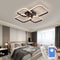 Modern Dimmable LED Chandelier Ceiling Light With Remote App Control Black White Acrylic Aluminu 1