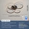 Modern Dimmable LED Chandelier Ceiling Light With Remote App Control Black White Acrylic Aluminu 6