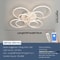 Modern Dimmable LED Chandelier Ceiling Light With Remote App Control Black White Acrylic Aluminu 16