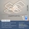 Modern Dimmable LED Chandelier Ceiling Light With Remote App Control Black White Acrylic Aluminu 17