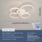 Modern Dimmable LED Chandelier Ceiling Light With Remote App Control Black White Acrylic Aluminu 8