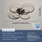 Modern Dimmable LED Chandelier Ceiling Light With Remote App Control Black White Acrylic Aluminu 10