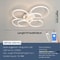 Modern Dimmable LED Chandelier Ceiling Light With Remote App Control Black White Acrylic Aluminu 12