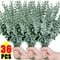 Artificial Eucalyptus Leaf Stems Realistic Silk Greenery Branches For DIY Bouquets Weddings Home