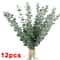 Artificial Eucalyptus Leaf Stems Realistic Silk Greenery Branches For DIY Bouquets Weddings Home