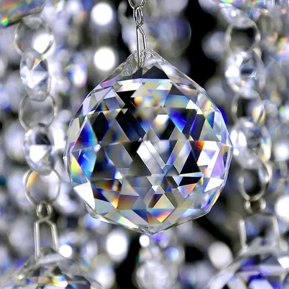 Faceted K9 Crystal Ball Prism Suncatcher Clear Hanging Chandelier Pendant For Home Decor Light Re