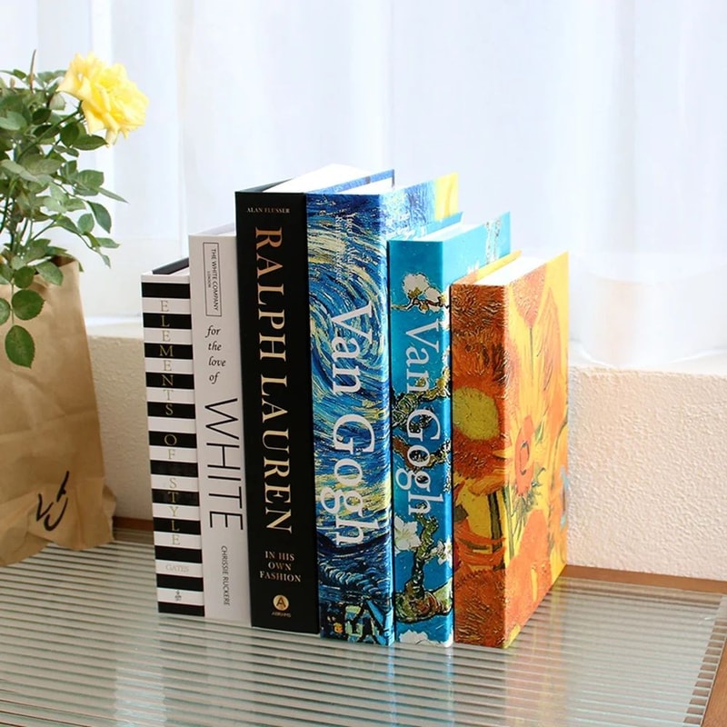 Luxury Decorative Fake Book Set3pcs Elegant Coffee Table Display Books For Modern Home Decor 5