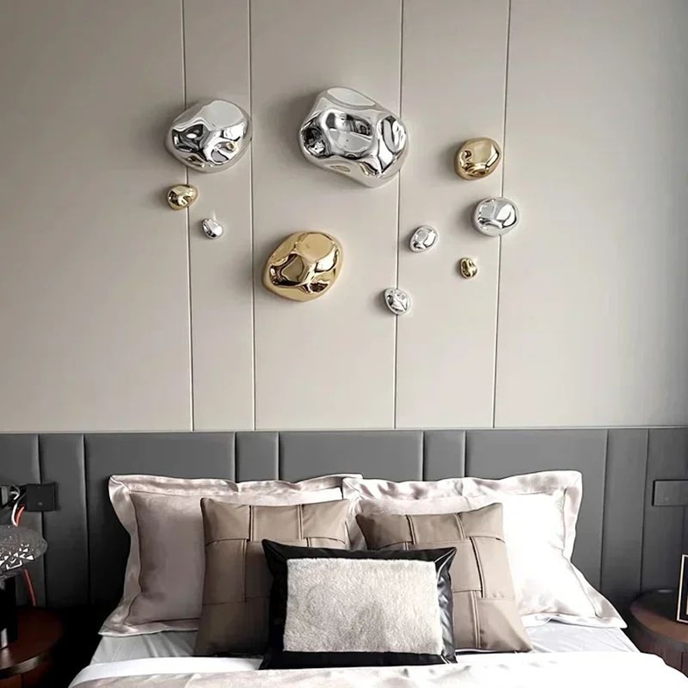 Abstract Simulated Stone Wall Decor Pendant Modern Lightweight Hanging Art For Living Room Dining 0