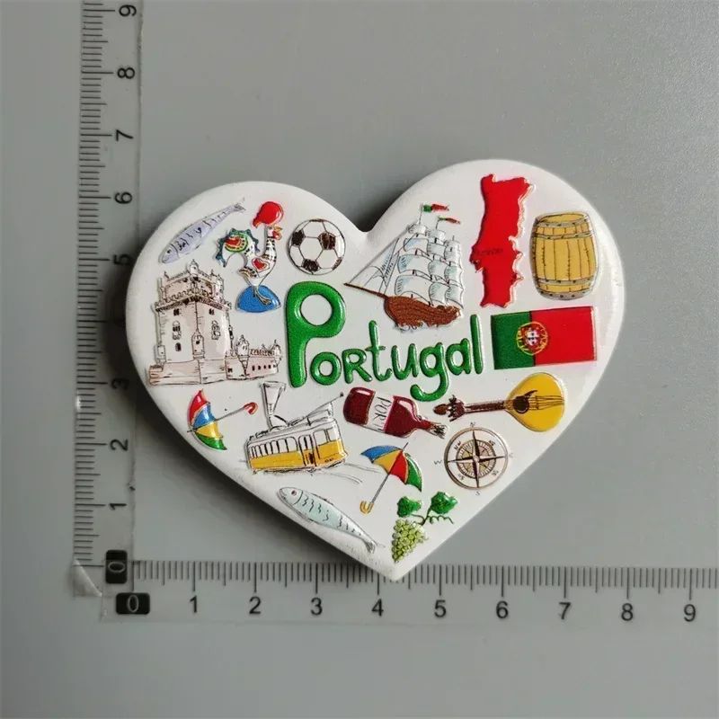 Portugal Scenic Fridge Magnets Resin Souvenir Collection Featuring Lisbon Tram Porto Madeira Desi 17