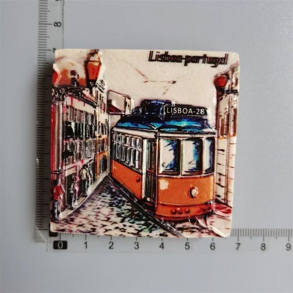 Portugal Scenic Fridge Magnets Resin Souvenir Collection Featuring Lisbon Tram Porto Madeira Desi 22