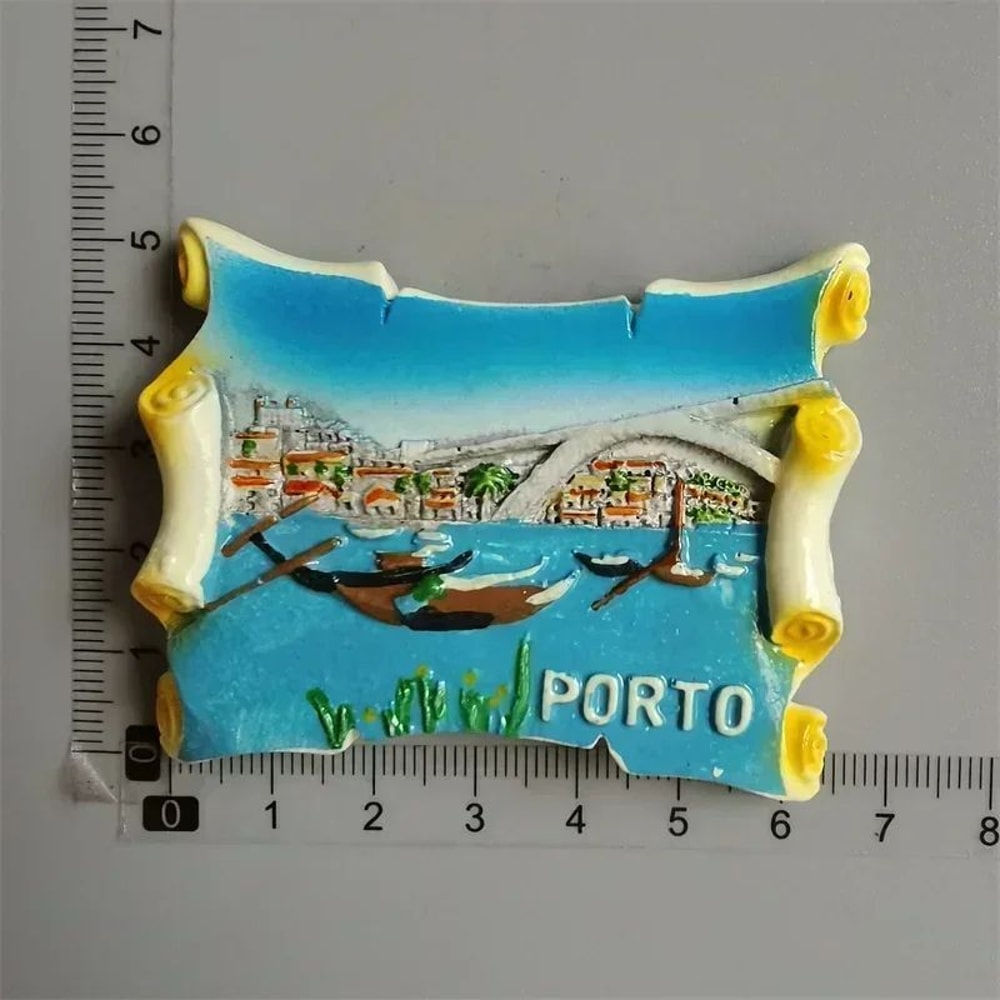 Portugal Scenic Fridge Magnets Resin Souvenir Collection Featuring Lisbon Tram Porto Madeira Desi 24