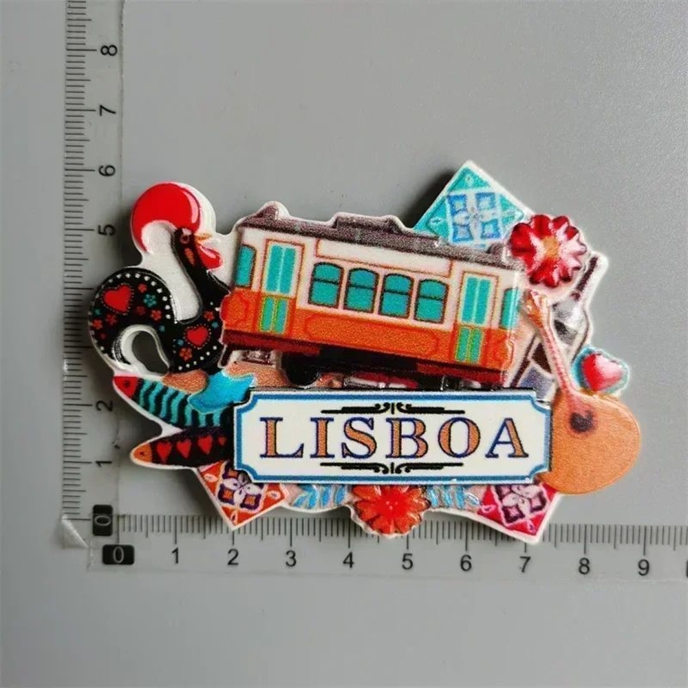 Portugal Scenic Fridge Magnets Resin Souvenir Collection Featuring Lisbon Tram Porto Madeira Desi 9