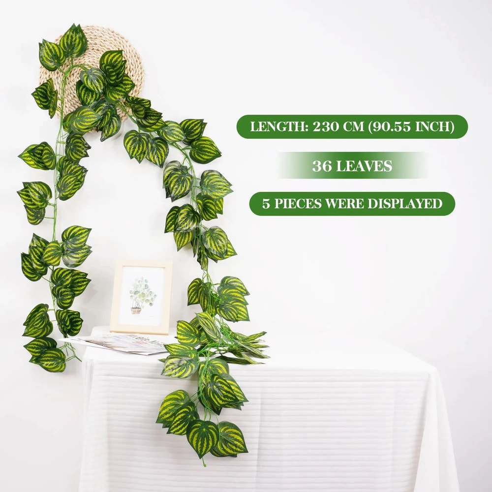 8268 In Artificial Ivy Leaf Garland Lush Green Hanging Vine For Home Garden Wedding Decor 9