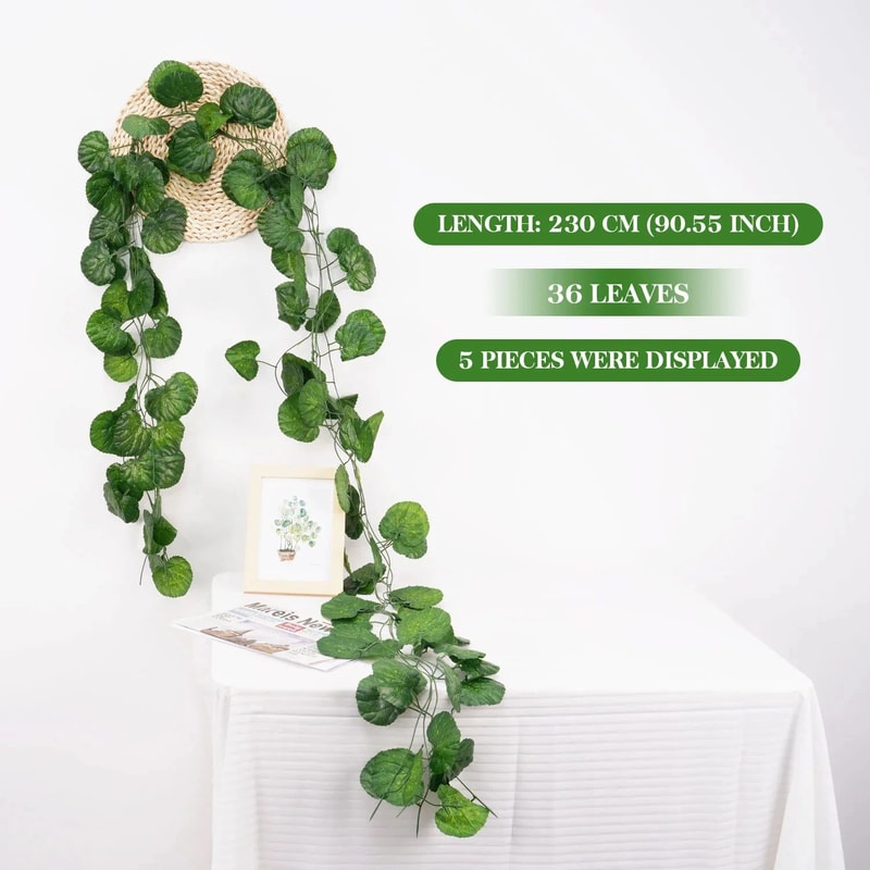 8268 In Artificial Ivy Leaf Garland Lush Green Hanging Vine For Home Garden Wedding Decor 10