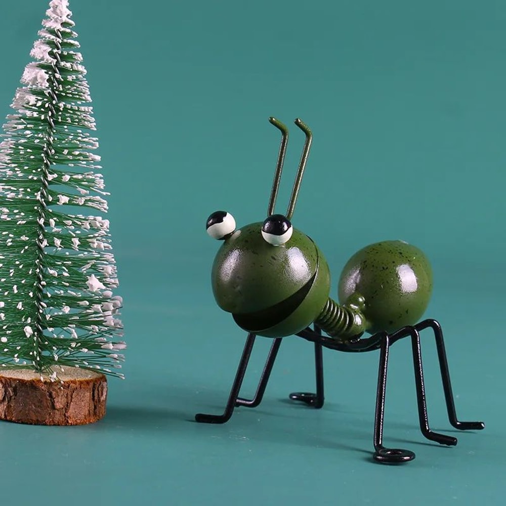 Colorful Metal Ant Wall Art Set HandPainted Outdoor Garden Insect Sculptures For Fence Home Decor 6