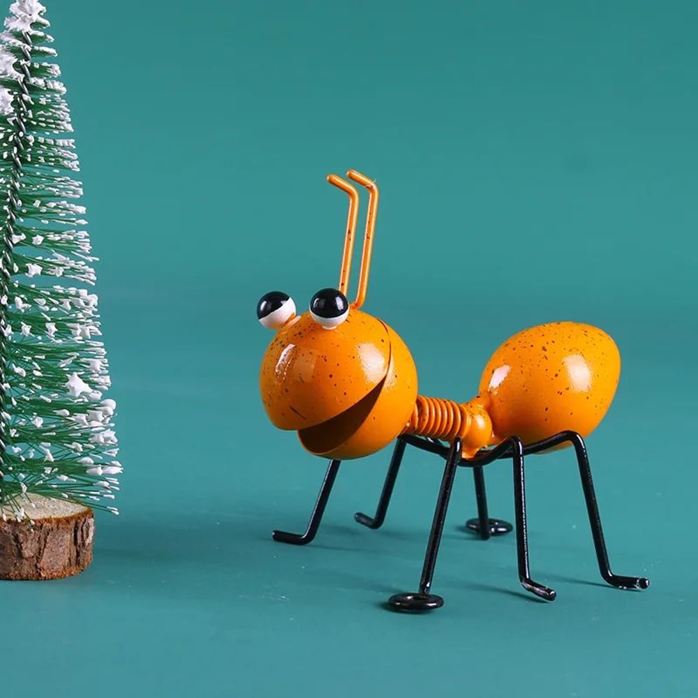 Colorful Metal Ant Wall Art Set HandPainted Outdoor Garden Insect Sculptures For Fence Home Decor 9